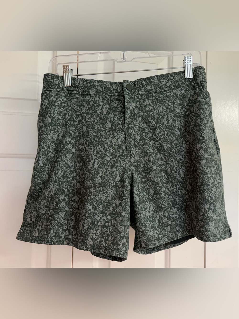 Gilly Hicks Olive Green Micro Floral Shorts